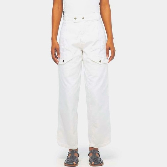 LACAUSA Denim - NEW! Lacausa Diego Trouser Size 0 Parchment Wash Jeans High Rise Pants H17-4